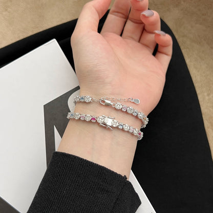 [Solara Jewelry]Dazzling Radiant Multi Cut Daily Bracelet