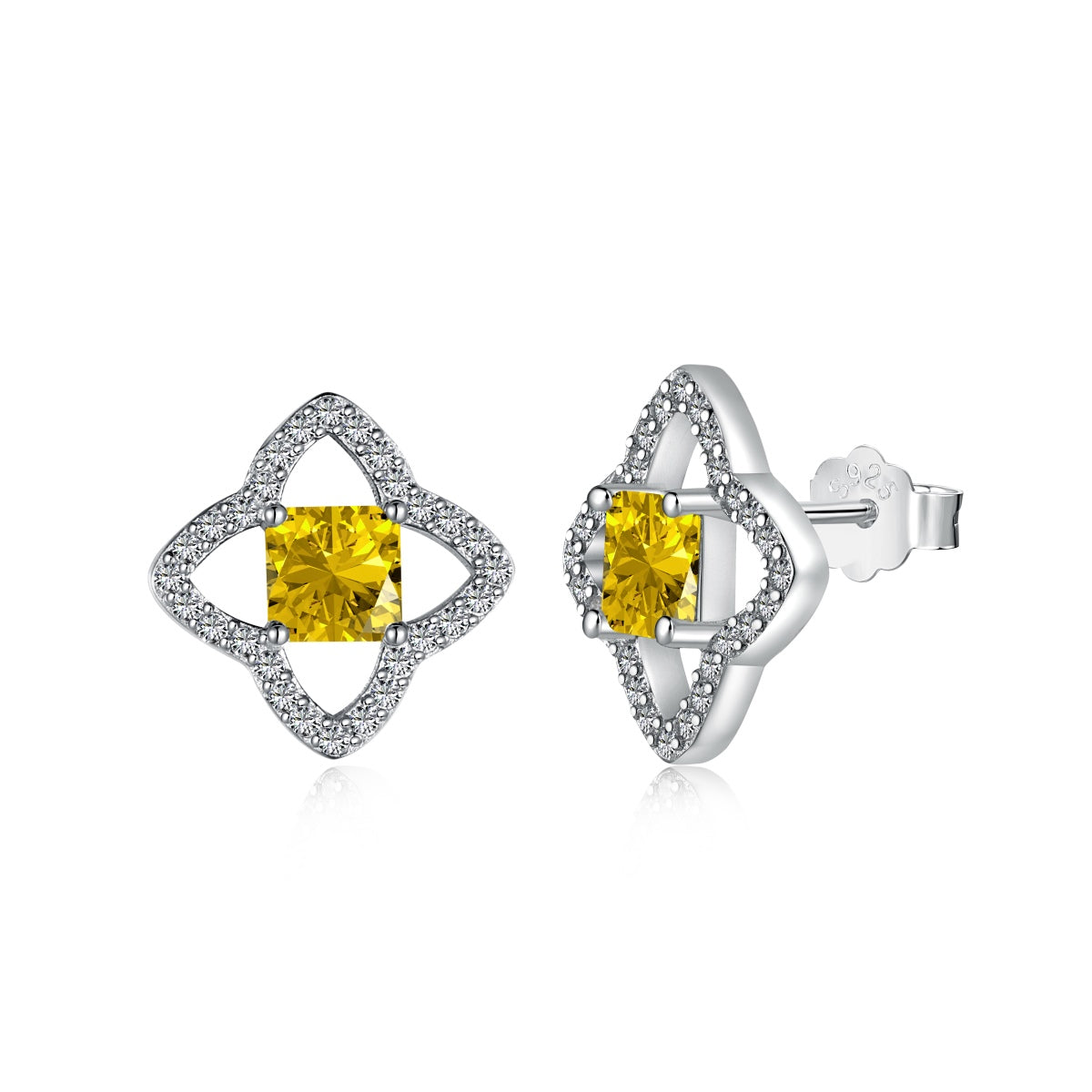 [Solara Jewelry]Elegant Star Shape Princess Cut Daily Earrings