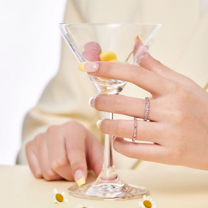 [Solara Jewelry]Dainty Ebullient Round Cut Daily Ring