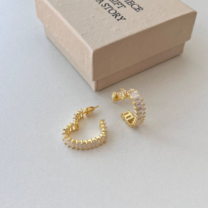 [Solara Jewelry]Radiant Heart Cutout Earrings