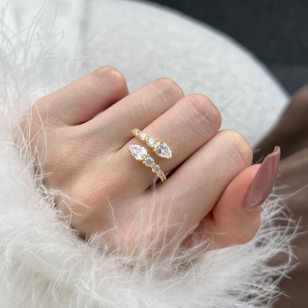 [Solara Jewelry]Delicate Lively Snake Shape Daily Ring