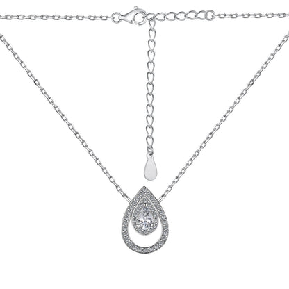 [Solara Jewelry]Sparkling Pear Cut Necklace