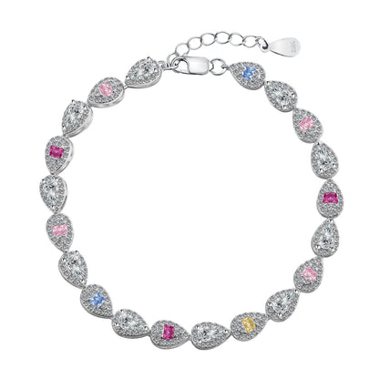 [Solara Jewelry]0.25 Carat Radiant Water Drop Shape Daily Bracelet