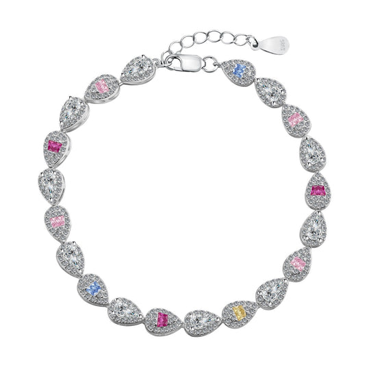 [Solara Jewelry]0.25 Carat Radiant Water Drop Shape Daily Bracelet
