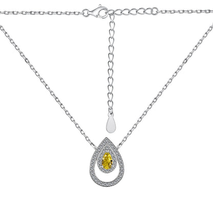[Solara Jewelry]Sparkling Pear Cut Necklace