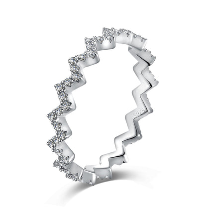 [Solara Jewelry]Delicate Enchanting Wave Shape Daily Ring