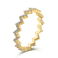[Solara Jewelry]Delicate Enchanting Wave Shape Daily Ring
