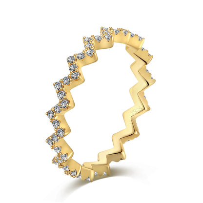 [Solara Jewelry]Delicate Enchanting Wave Shape Daily Ring
