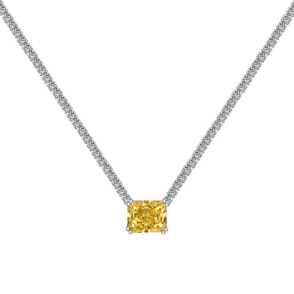 [Solara Jewelry]4.0 Carat Elegant Radiant Cut Necklace