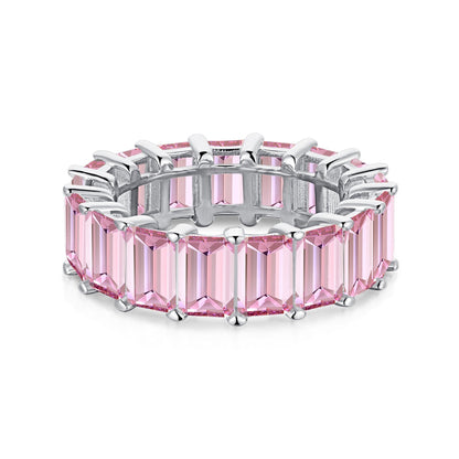 [Solara Jewelry]0.75 Carat Elegant Emerald Cut Tennis Ring