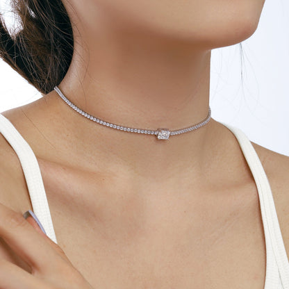 [Solara Jewelry]2.0 carat Ornate Emerald Cut Necklace