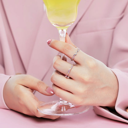 [Solara Jewelry]Dainty Colorful Round Cut Party Ring