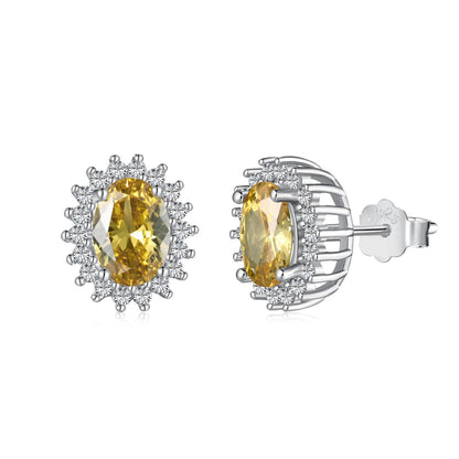 [Solara Jewelry]Delicate Radiant Oval Cut Daily Earrings