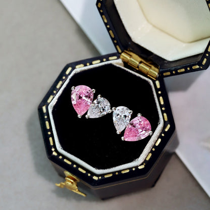 [Solara Jewelry]Dazzling Elegant Heart Cut Lover Earrings