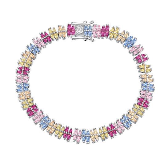 [Solara Jewelry]Sparkling Exquisite Multi Cut Party Bracelet