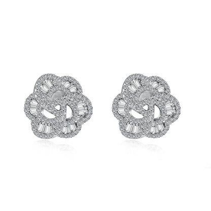 [Solara Jewelry]Exquisite Flower Shape Daily Earrings