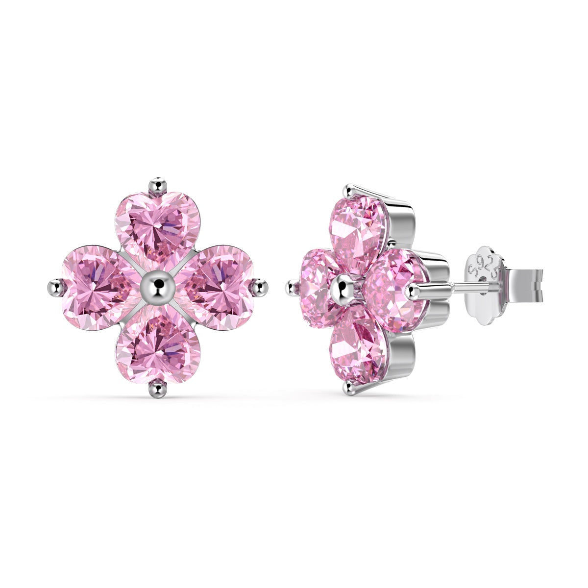 [Solara Jewelry]Four-Leaf Clover Ball Earrings