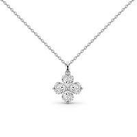 [Solara Jewelry]Heart-Shaped Four-Leaf Clover Bead Necklace