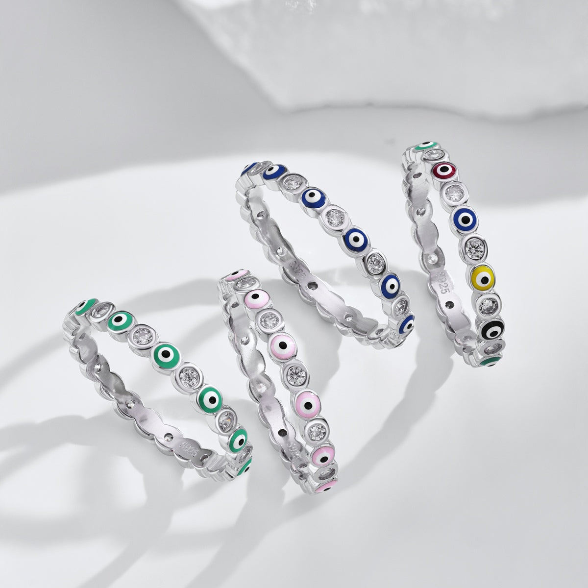 [Solara Jewelry]Sparkling Vibrant Round Shape Daily Ring