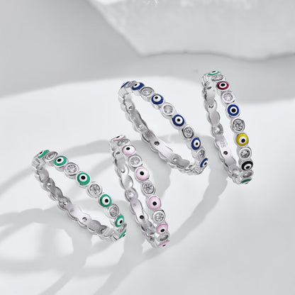 [Solara Jewelry]Sparkling Vibrant Round Shape Daily Ring