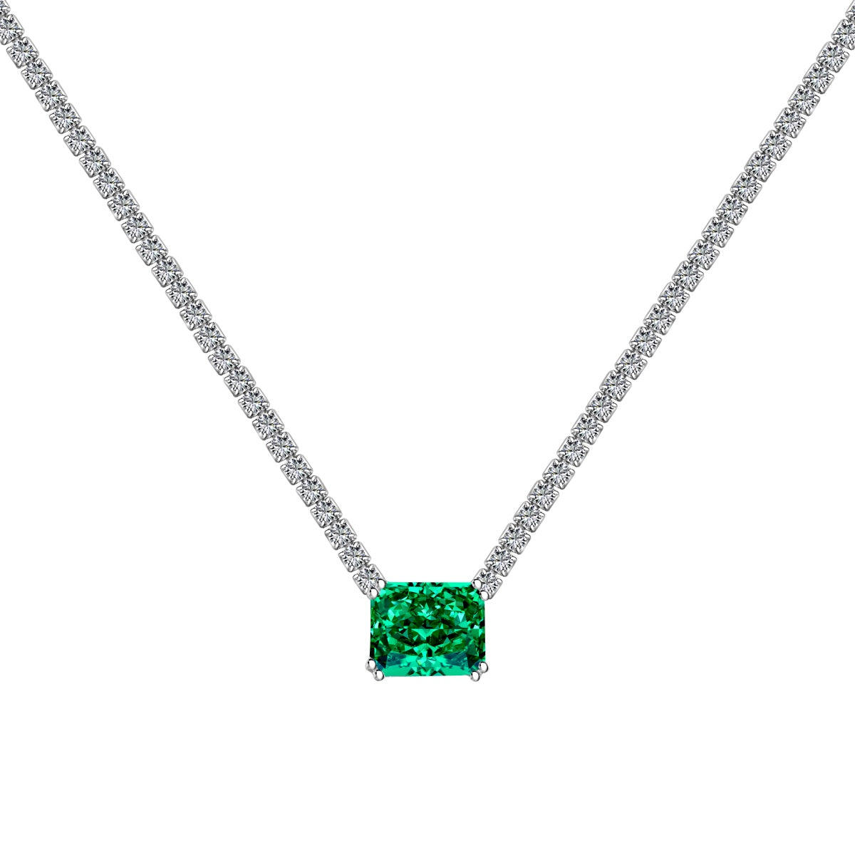 [Solara Jewelry]4.0 Carat Elegant Radiant Cut Necklace