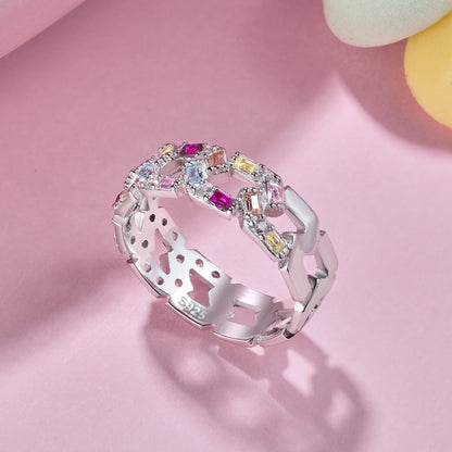 [Solara Jewelry]Sparkling Vibrant Emerald Cut Daily Ring