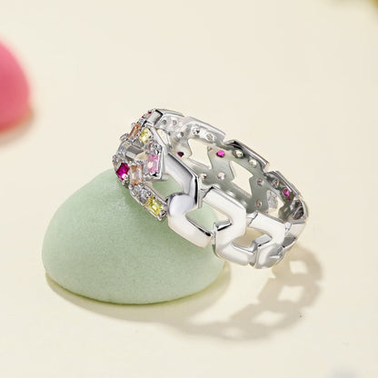 [Solara Jewelry]Sparkling Vibrant Emerald Cut Daily Ring