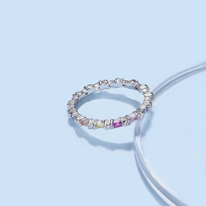 [Solara Jewelry]Charming Colorful Round Cut Daily Ring