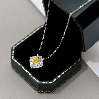 [Solara Jewelry]Sparkling Asscher Cut Necklace