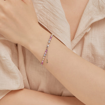 [Solara Jewelry]Delicate Colorful Emerald Cut Party Bracelet