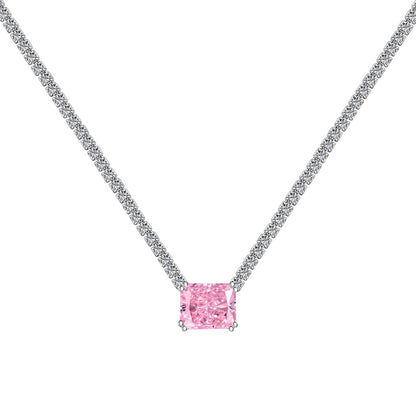 [Solara Jewelry]4.0 Carat Elegant Radiant Cut Necklace