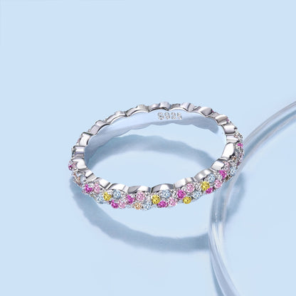 [Solara Jewelry]Dainty Ebullient Round Cut Daily Ring