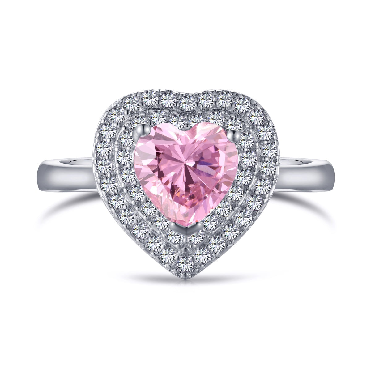 [Solara Jewelry]Delicate Ebullient Heart Shape Wedding Ring