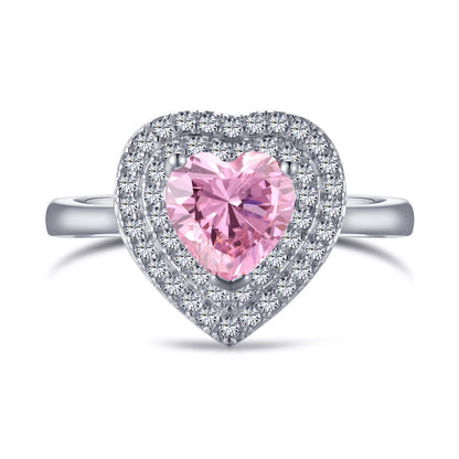 [Solara Jewelry]Delicate Ebullient Heart Shape Wedding Ring