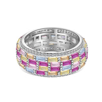 [Solara Jewelry]Radiant Colorful Radiant Cut Daily Ring