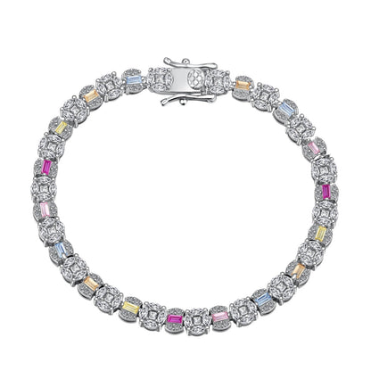 [Solara Jewelry]Dazzling Radiant Multi Cut Daily Bracelet