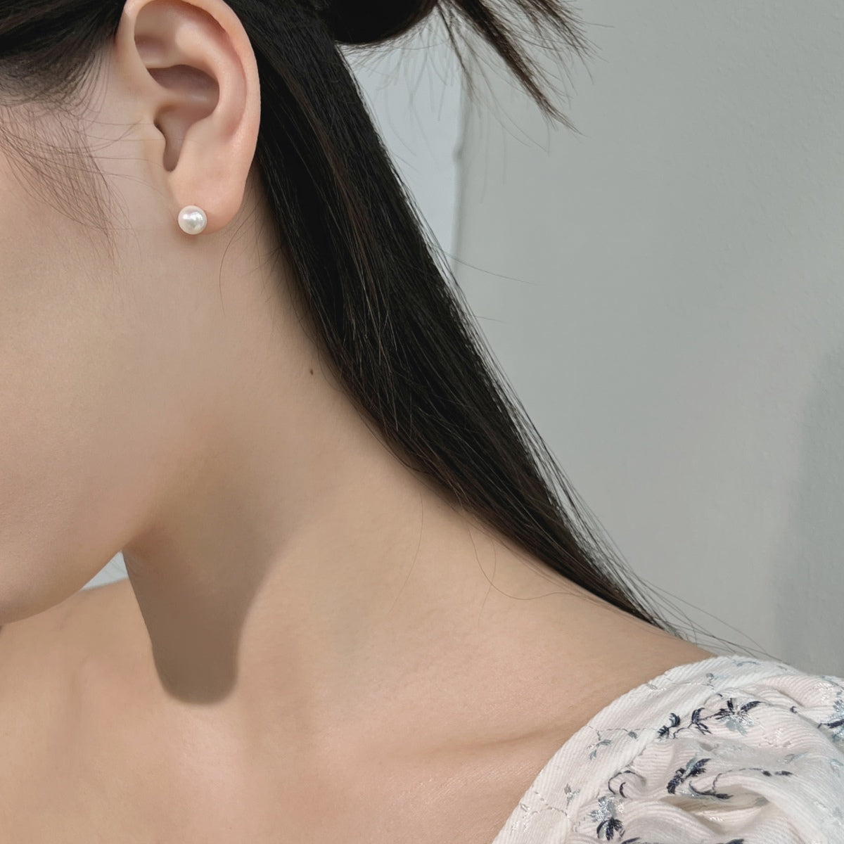 [Solara Jewelry]Delicate Pearl Earrings
