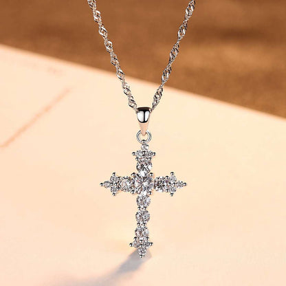 [Solara Jewelry]Delicate Cross Shape Necklace