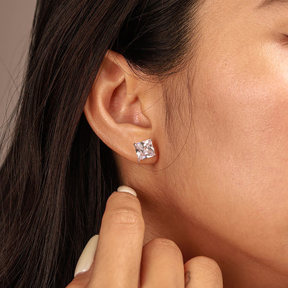 [Solara Jewelry]Ornate Square Shape Earrings