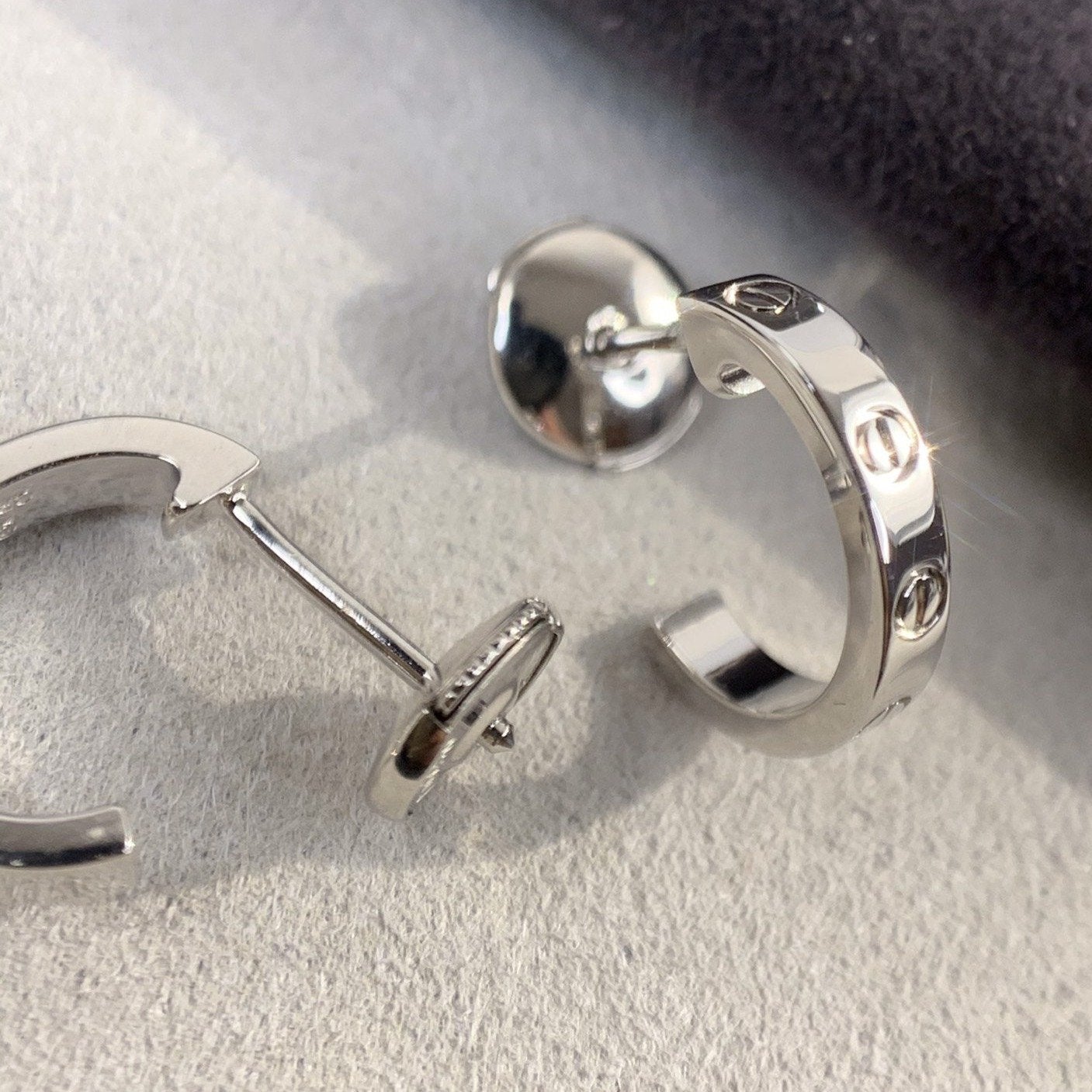 [Solara Jewelry]LOVE EARRINGS 2.65MM SILVER