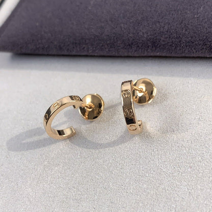 [Solara Jewelry]LOVE EARRINGS 2.65MM PINK GOLD