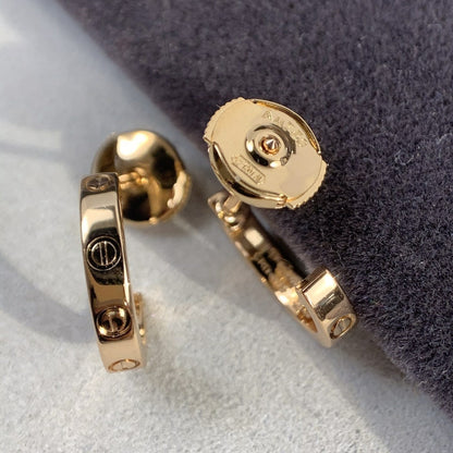 [Solara Jewelry]LOVE EARRINGS 2.65MM PINK GOLD