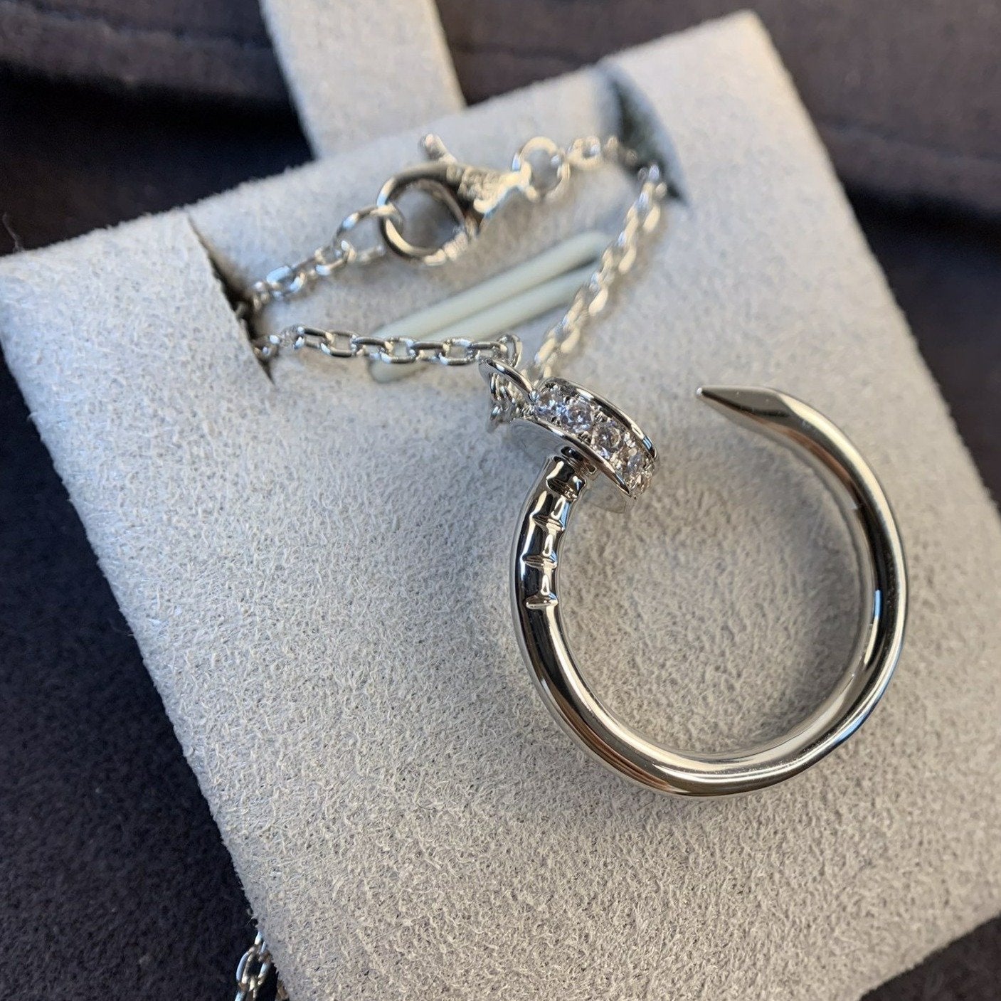 [Solara Jewelry]JUSTE NECKLACE SILVER DIAMONDS