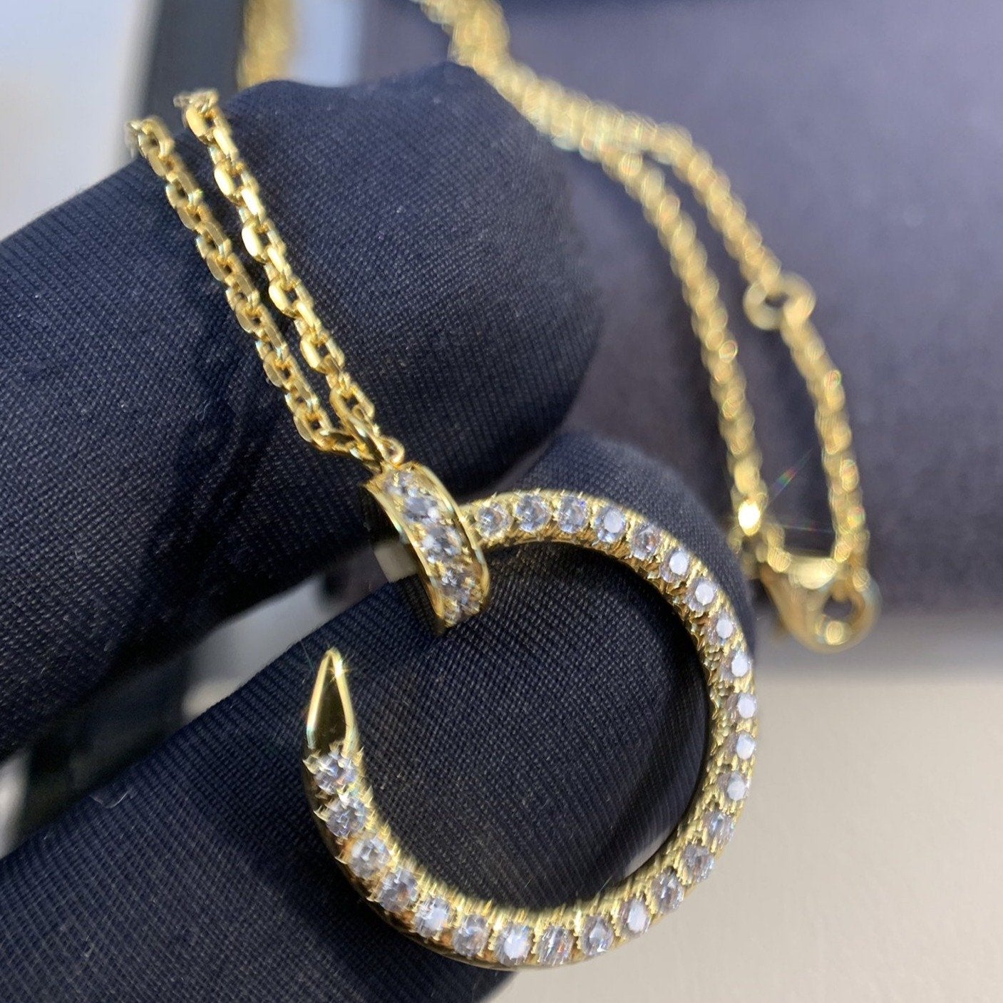 [Solara Jewelry]JUSTE NECKLACE GOLD DIAMONDS