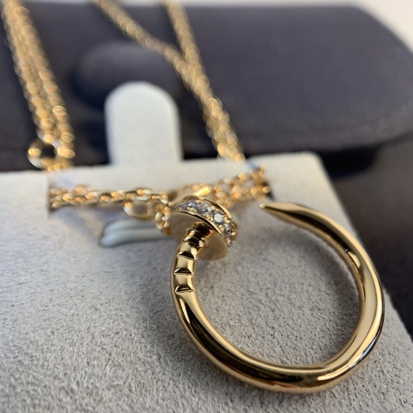 [Solara Jewelry]JUSTE NECKLACE PINK GOLD DIAMONDS