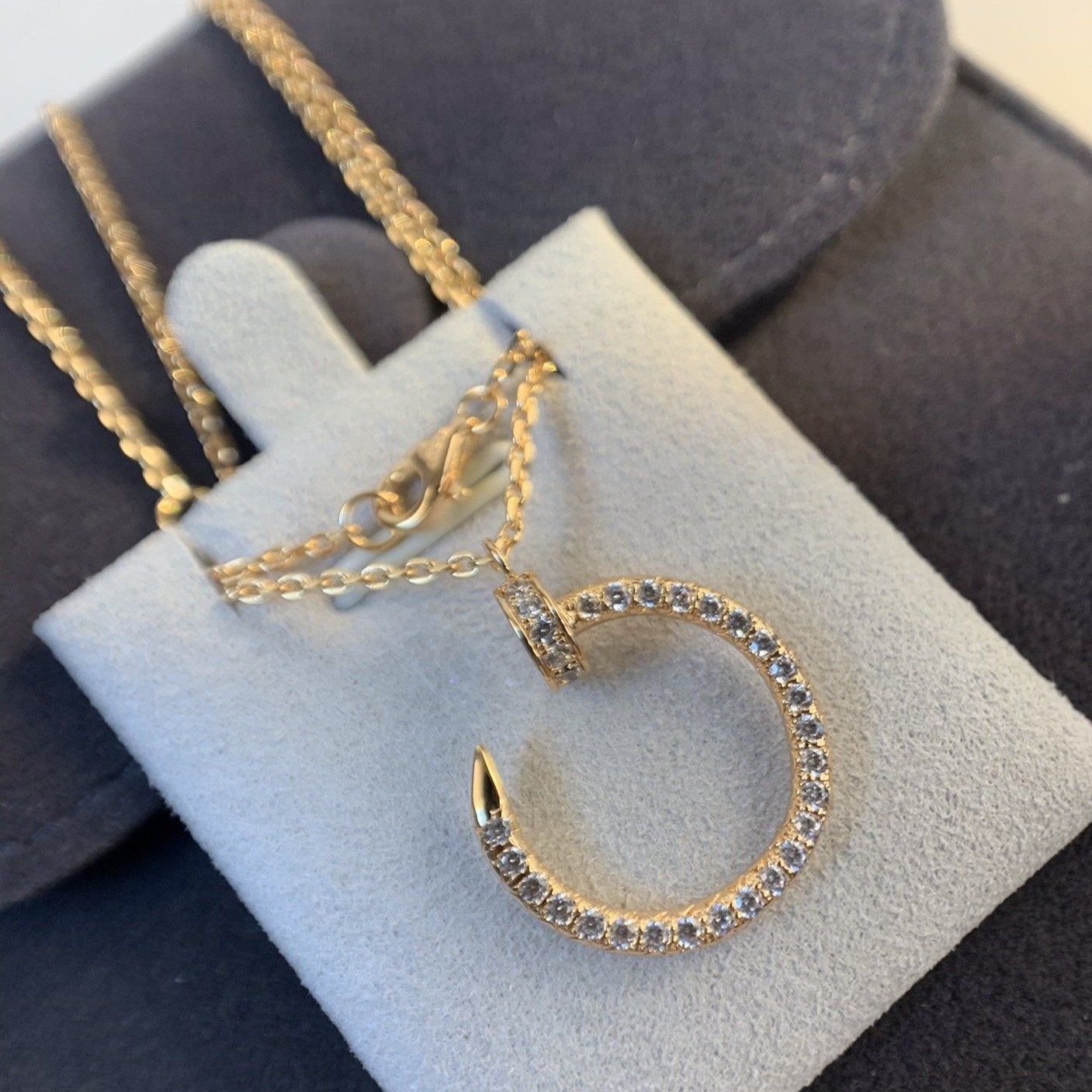 [Solara Jewelry]JUSTE NECKLACE PINK GOLD DIAMONDS