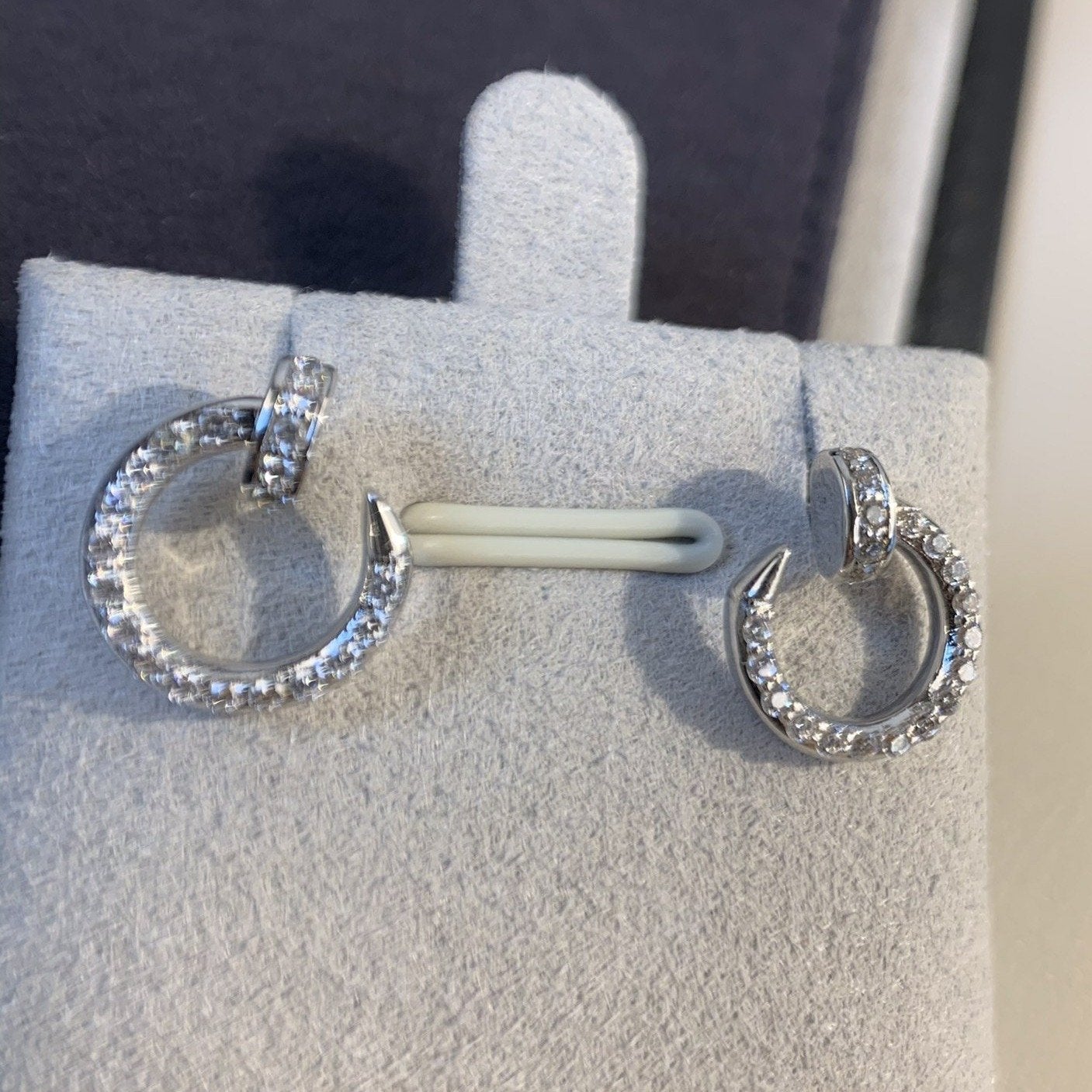 [Solara Jewelry]JUSTE EARRINGS SILVER DIAMONDS