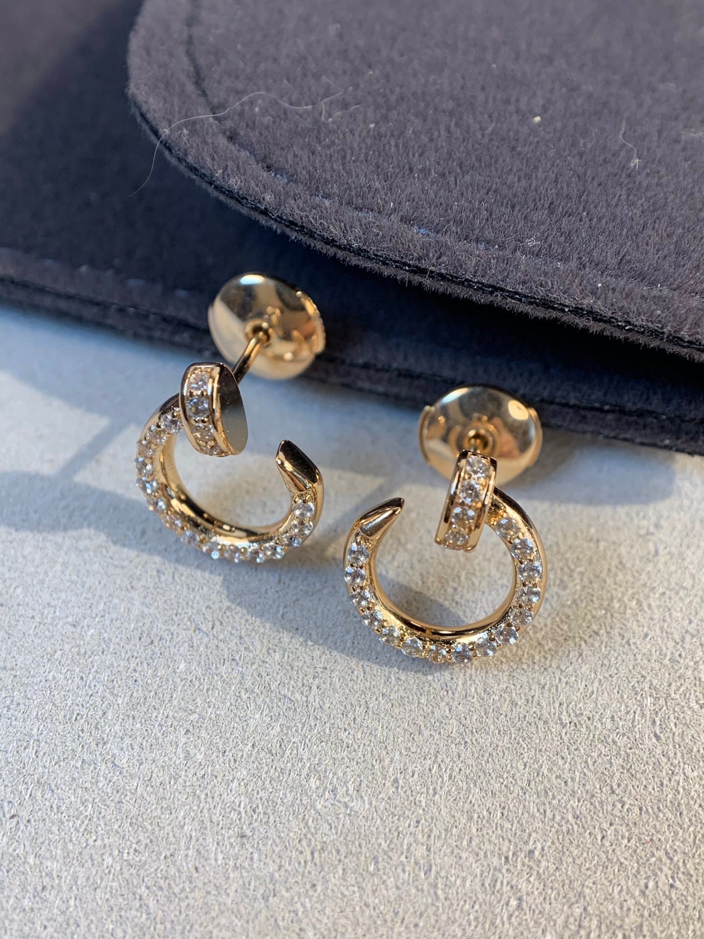 [Solara Jewelry]JUSTE EARRINGS GOLD DIAMONDS