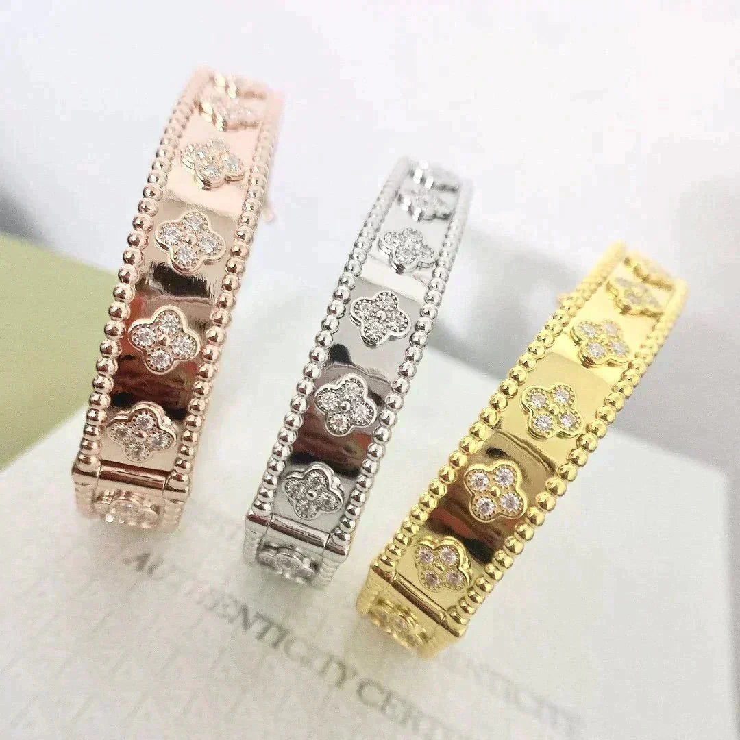 [Solara Jewelry]CLOVER BRACELET 8MM DIAMONDS