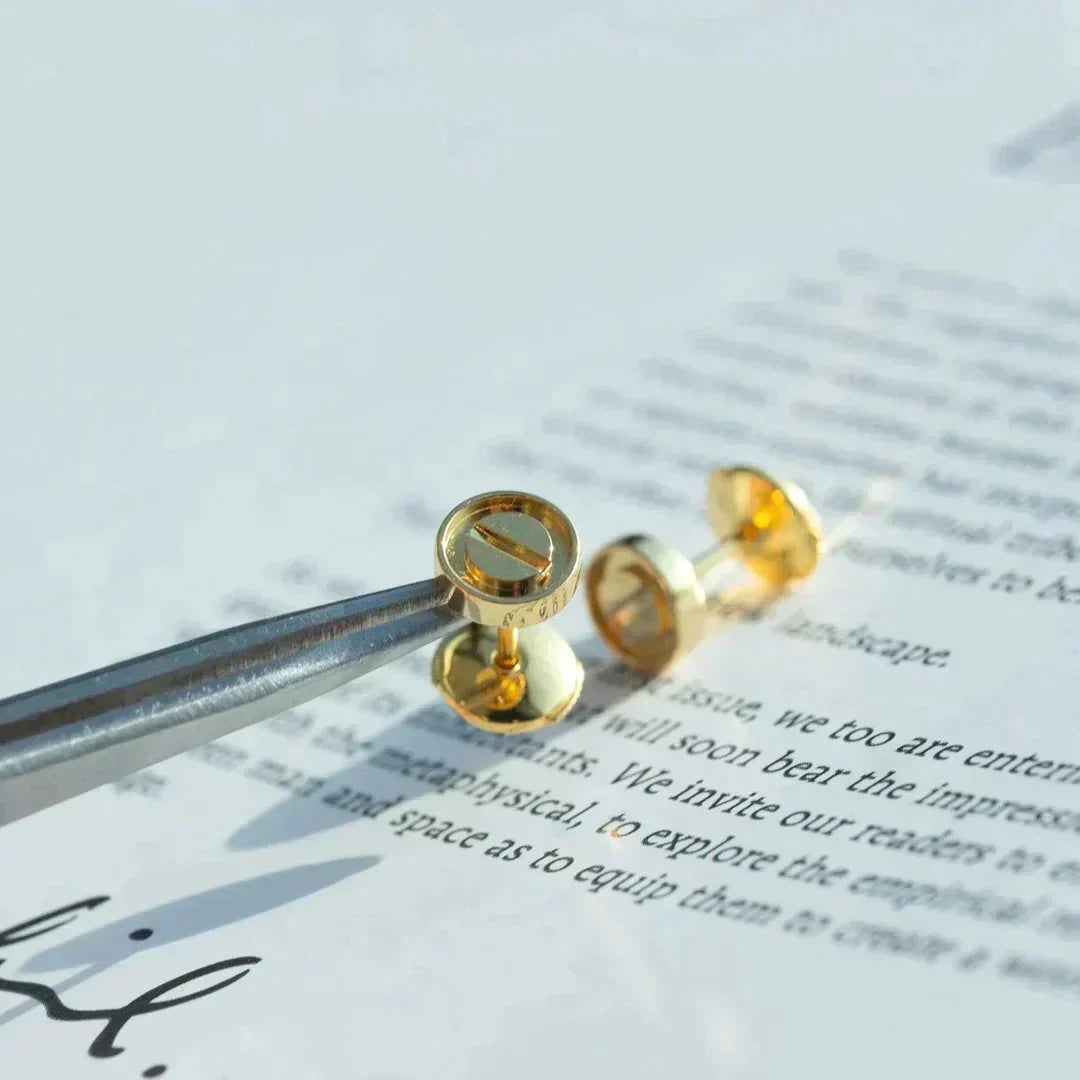 [Solara Jewelry]LOVE EARRINGS GOLD 10MM